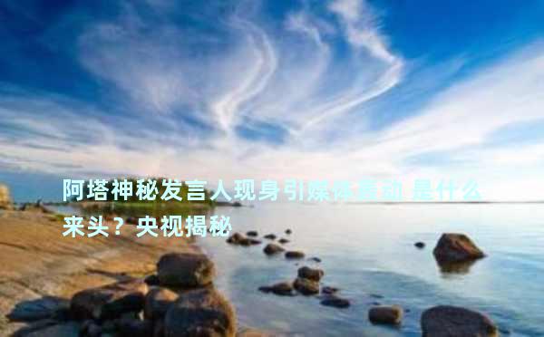 阿塔神秘发言人现身引媒体轰动 是什么来头？央视揭秘